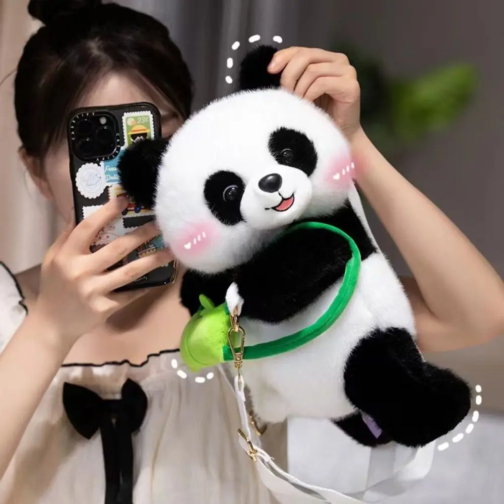 Fashion Pig Plush Panda Backpack Fur Dog Animals Raccoon Bag Kawaii Cartoon Animal Capybara Crossbody Bag Zoo Gift