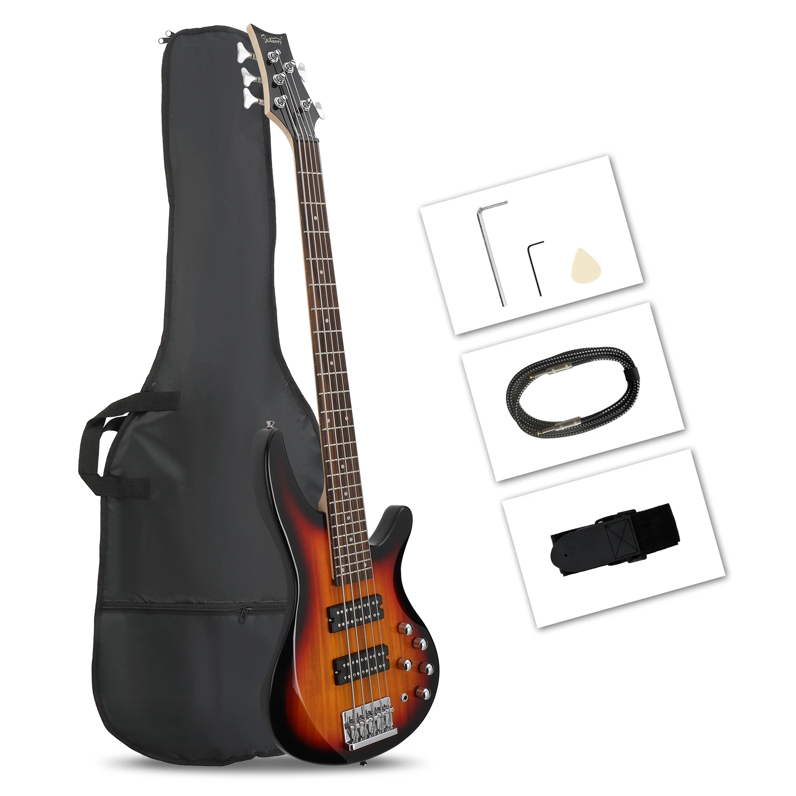 Under 44 Inch Gib 5 String H-h Pickup Laurel Wood Fingerboard Electric Bass