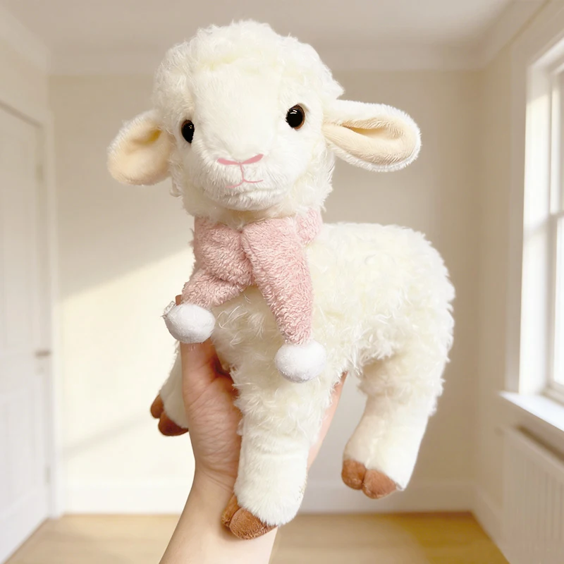 

26/31cm Cute Standing Sheep Plush Toys White Lamb Stuffed Doll Toys Hobbies Collection Room Decor Toys Birthday Surprise Gifts