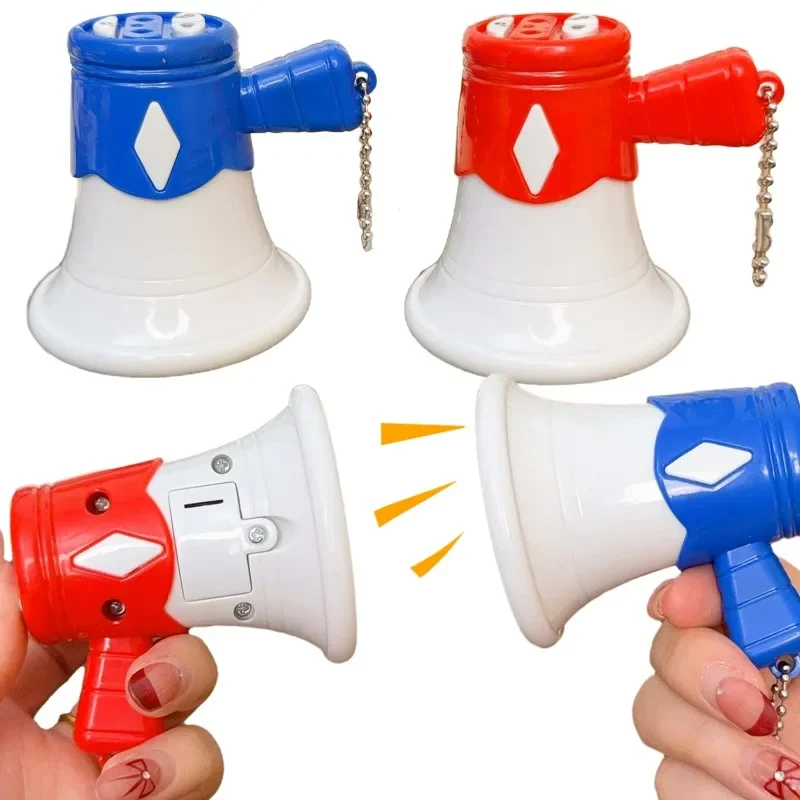

Mini Megaphone with Recording Function Portable Loudspeaker Toy Keychain Funny Novelty Gift for Parties Events Decompression