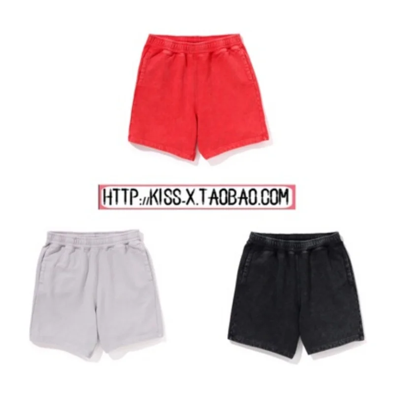 

2026 Spring Casual Washed Loose Shorts Men's Straight Leg Cotton Pants Pre-Washed Distressed Leisure Trousers for Couples
