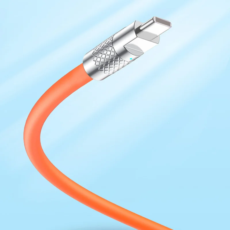 Upgrade 120w 7A Super Fast Charge PD Type C Liquid Silicone Cable Quick Charge 1M 2M Usb Cable Usb C to C Charger Cable iPhone 1