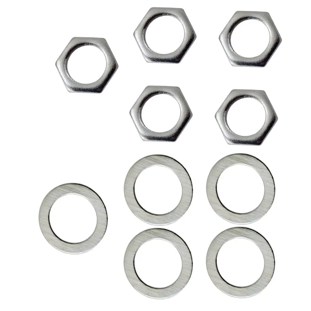 Guitar Jack Nut Lock Washer Iron Parts Set Electric Guitar Bass Socket Upgrade for Musicians and Repair Tools