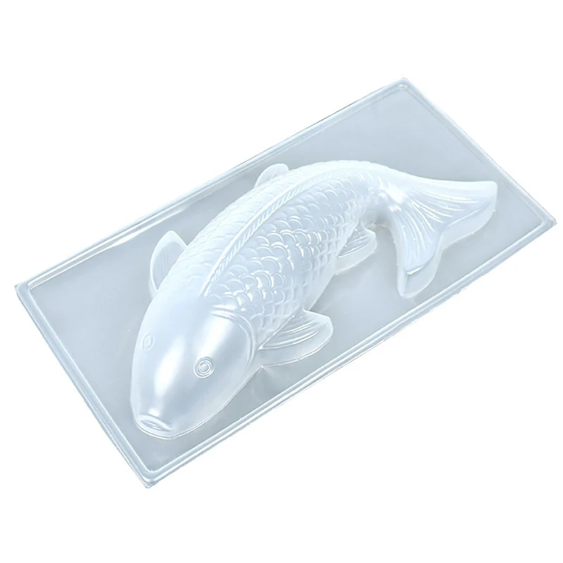 Fish Mold 3D Koi Fish Shape Plastic Cake Chocolate Jelly Mould DIY Soap Handmade Sugarcraft Mold Baking Molds