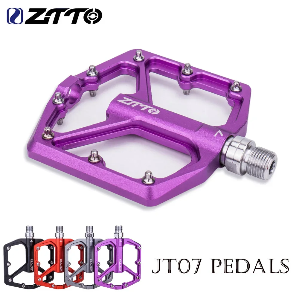 

ZTTO MTB Ultralight Flat Pedal CNC Aluminum Alloy AM Enduro Bike Smooth Bearings 9/16 Thread For Gravel Mountain Bike