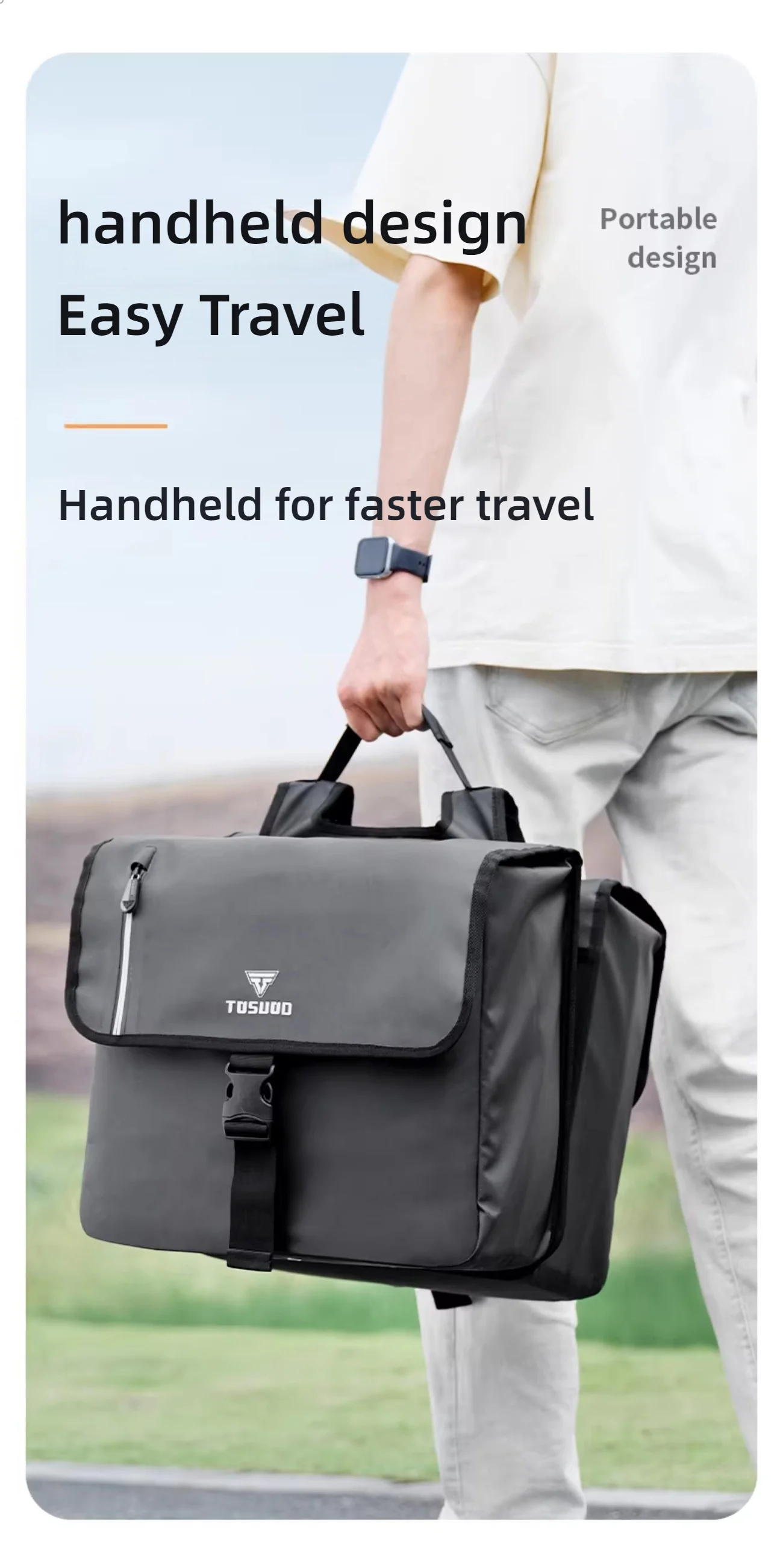 TOSUOD 40L Fahrrad-Rücksitztasche mit großer Kapazität, Fahrrad-Seitentasche, Fahrrad-Gepäckträgertasche, Fahrradtasche für Radfahren, Reisen – Detail 8