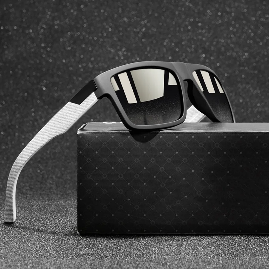 Klassische Vintage Sonnenbrille mit Bunten Streifen für Männer und Frauen, zum Fahren und Angeln, Modische Markendesigner Urlaubs- und Freizeitbrille