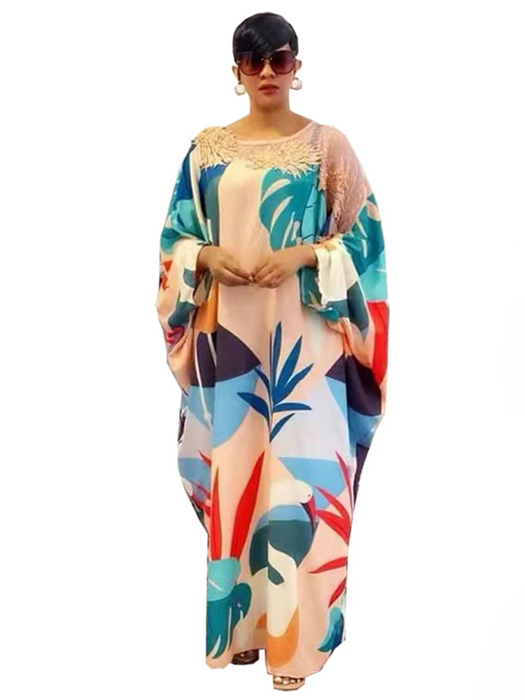 2024 Wedding Party Dresses For Women African Dashiki Print Long Sleeve Maxi Robe Prom Evening Gown Dubai Abaya Ladies Clothing
