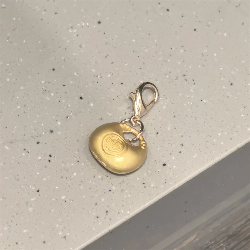 Shoe Charm Buckle Chinese Style Gourd Ingot Lucky Bead Fu Bag Horse Coin Alloy Resin Red Gold Lightweight Durable Sneaker