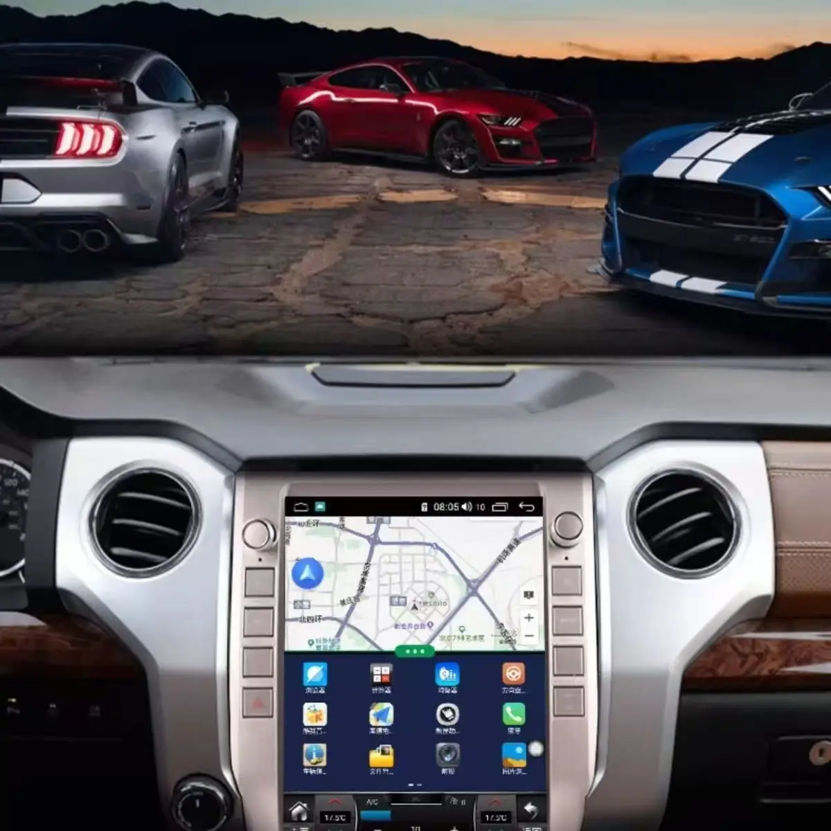 

For Toyota Tundra 2013 - 2020 Big Screen Android 13 Car Radio 256GB GPS Navigation Multimedia Player Auto Stereo Head Unit