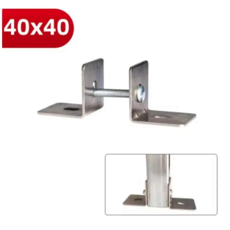 40*40mm Square Tube Connector solderless carbon steel Pipe Fixed Joint galvanizing Fixed Pipe Clamp Steel Joint Connector