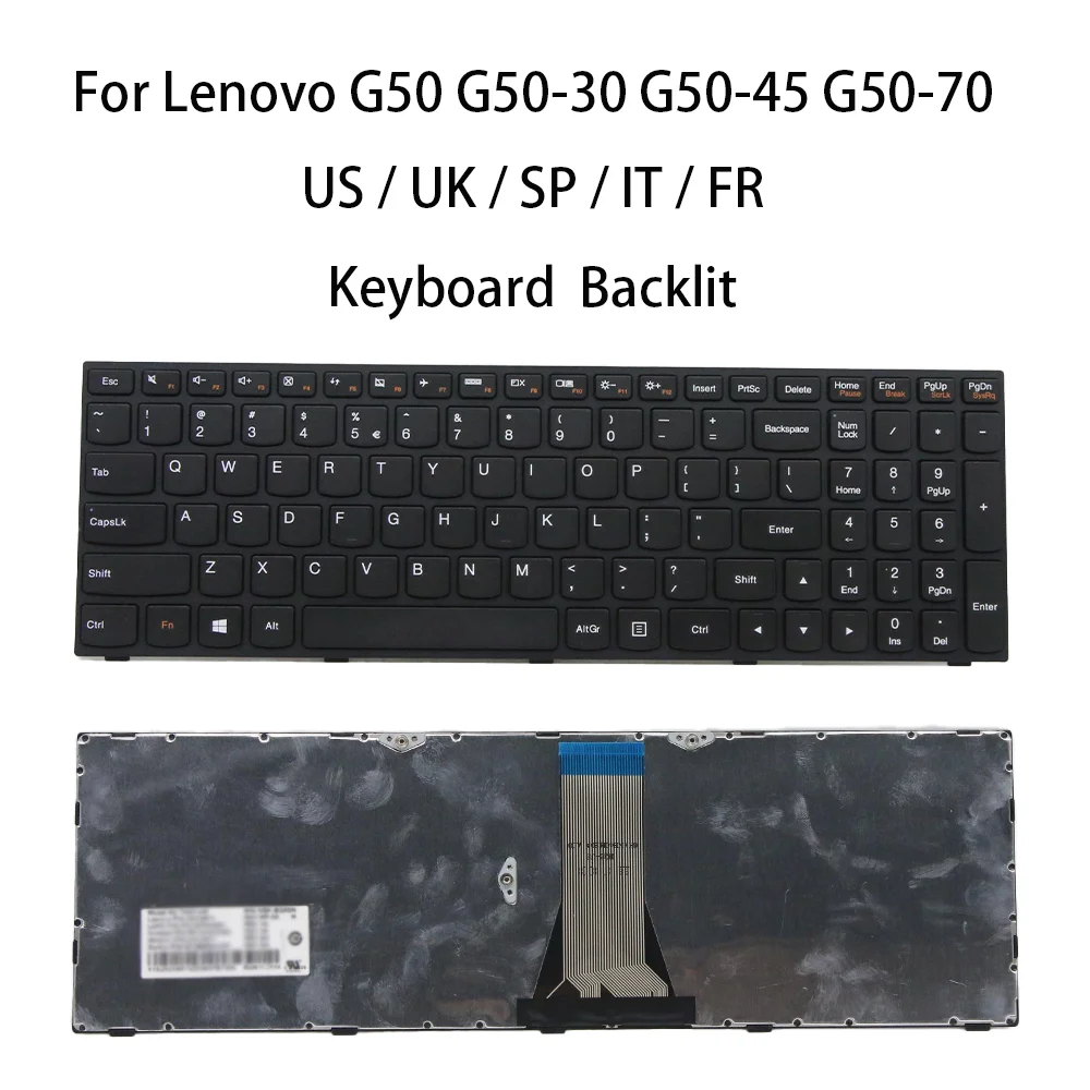 

US/UK/FR/IT/SP For Lenovo G50 G50-30 G50-45 G50-70/AT G50-80 B50 B50-30 B50-45 B50-70 B50-80 Y50C Laptop keyboard with backlight
