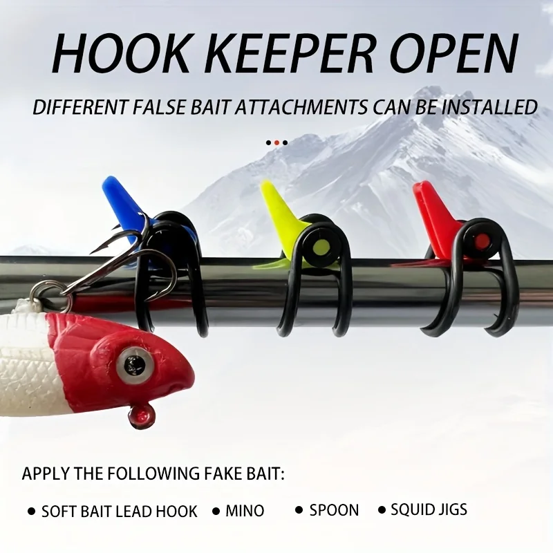 20pcs Hooks Device Silicone Bait Holder for Fishing Rods Keeper Clip Pole Lure's Hook Hanging Holder for Rock Tackle Accessories view 3