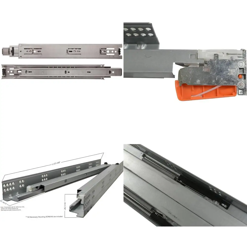 

Направляющие для ящиков из нержавеющей стали, полный выдвижной положительный стопор, 21-21/32, закрытые, 22 дорожки, упаковка 95 фунтов, сверхмощная