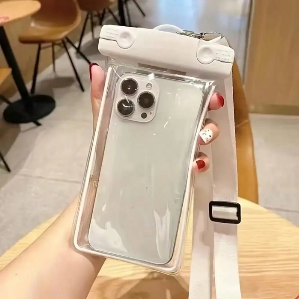 

1pc Universal Waterproof Phone Pouch, IPX8 Waterproof & Leak-Proof, Floating Design With Adjustable Lanyard, Transparent PVC Material No Battery Needed, Touchscreen & Camera Friendly For Beach, Swimming, Rafting, Rainy Day, Lightweight & Anti-Lost Phone P