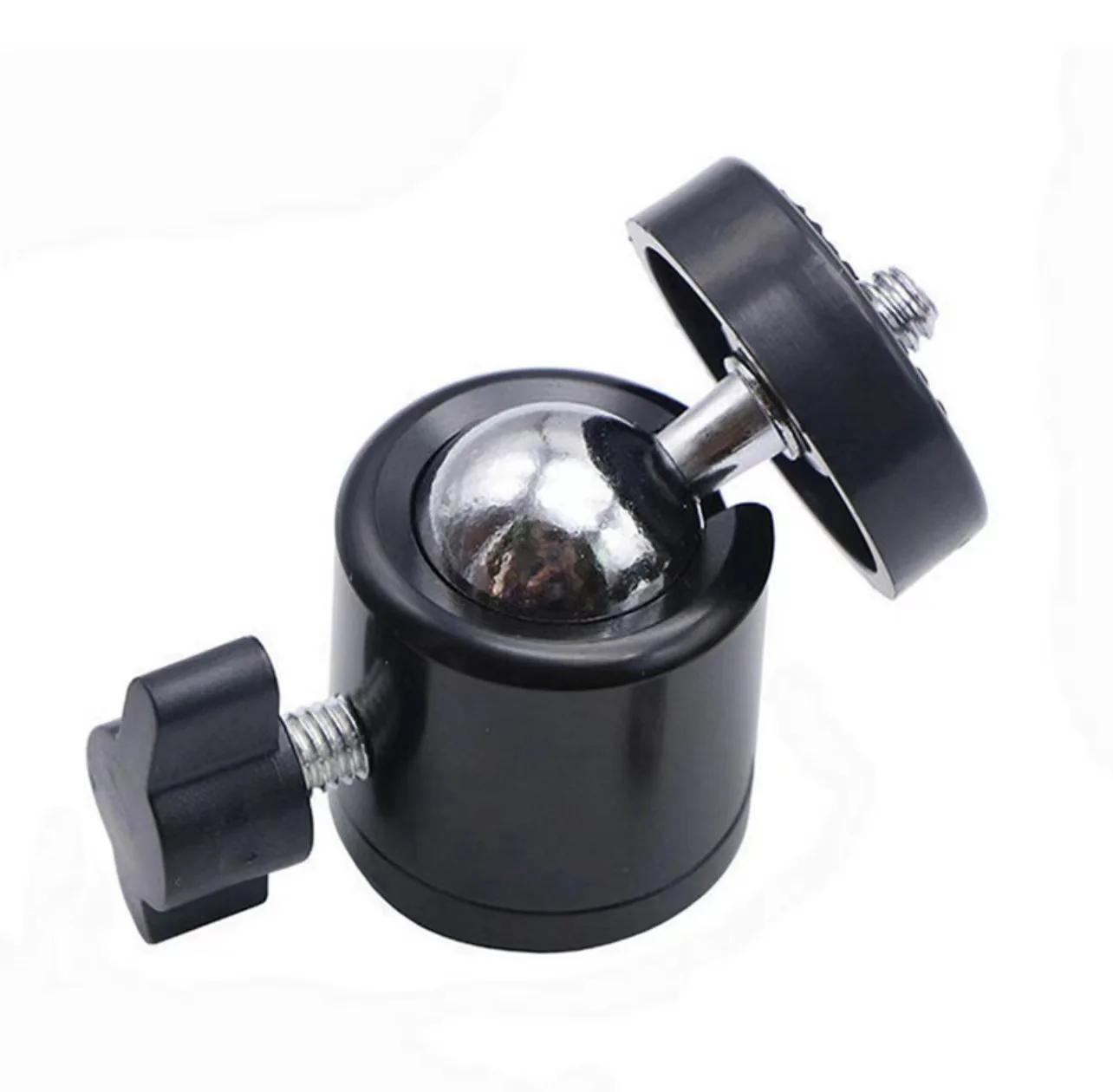 Adaptador de cabeza de cámara de montaje en bola, Zapata caliente con orificio de tornillo 1/4, soporte de cabeza de cámara para cámaras DSLR DV