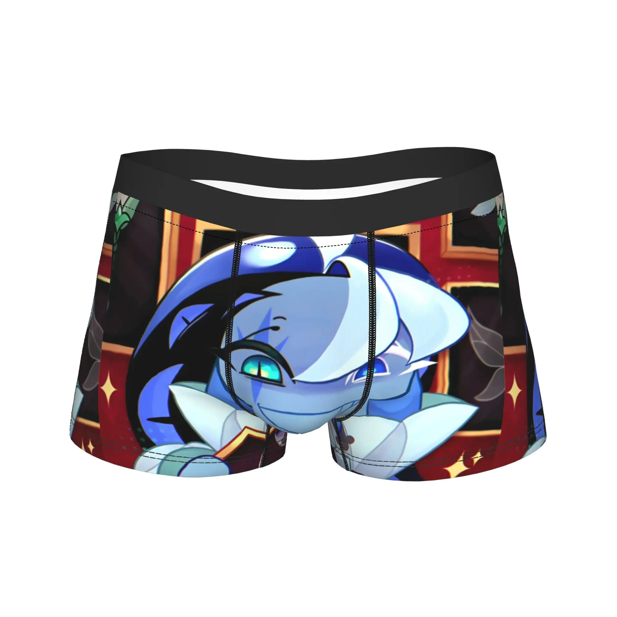 Men Shadow Milk Cookie Run Kingdom Underwear Cartoon Anime Printed Boxer Briefs Shorts Panties Homme Soft Underpants Plus Size