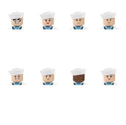 MOC Military 8pcs/lots Navy Army Soldiers Moc Army Weapons City Modern Figures Parts Building Bricks Blocks Mini Children Toy