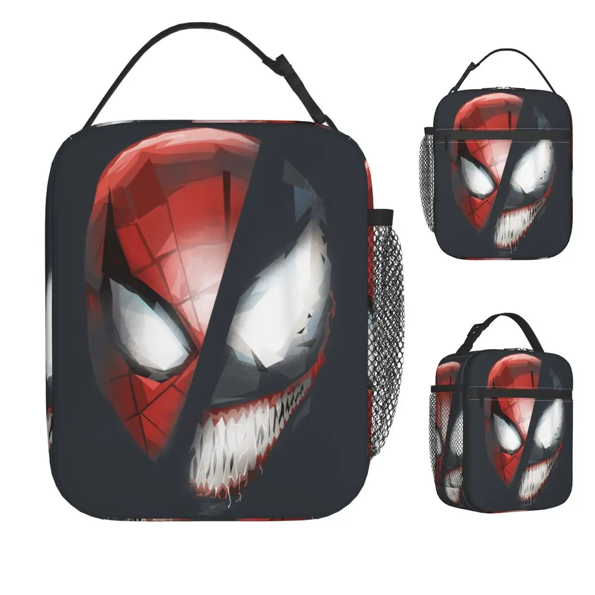 

Comics Classic Venom SpiderMan Face Mask Lunch Bag Portable Insulated Lunch Box Cooler Bag Fashion Oxford Thermal Lunch Bags