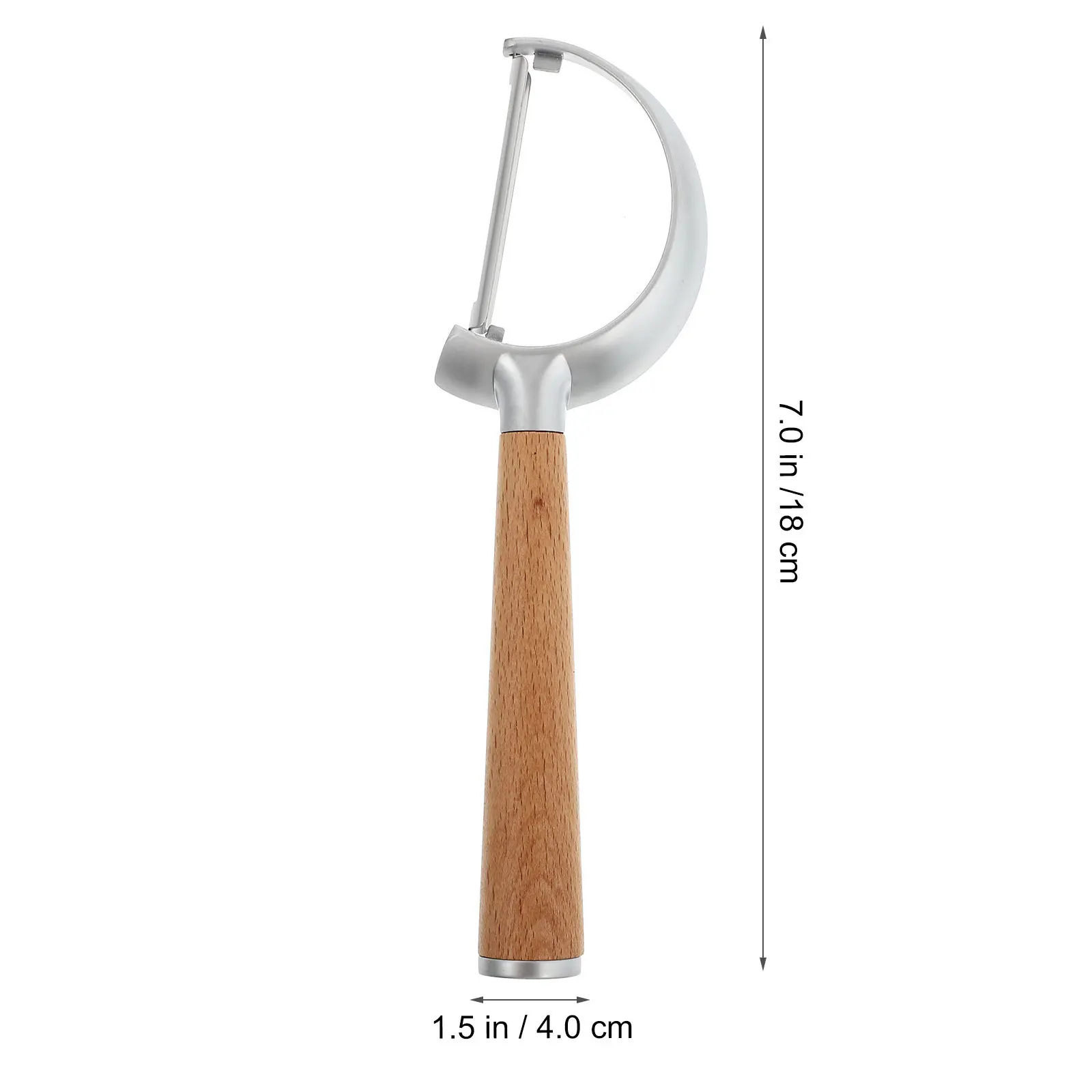 مقشرة فواكه بمقبض خشبي ممتاز من الفولاذ المقاوم للصدأ للخضروات والبطاطس والجزر والخيار ملحقات المطبخ تصميم مريح للمنزل