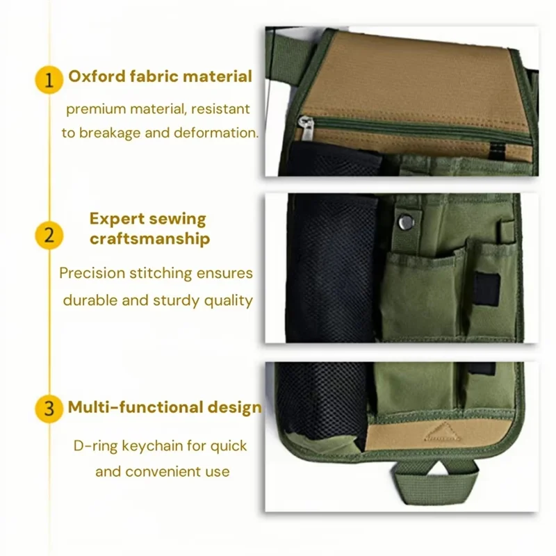 Ceinture à outils en tissu Oxford imperméable, pour ciseaux, Kit d'entretien, sac de matériel multifonctionnel, Portable et réglable pour le travail extérieur, A25F