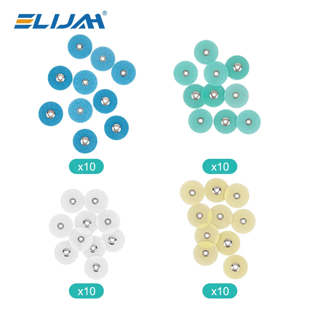 ELIJAH 80 шт./кор. композитные полировальные диски для низкоскоростного наконечника, стоматологические расходные материалы, отбеливание зубов, керамическая полировка, расходные материалы