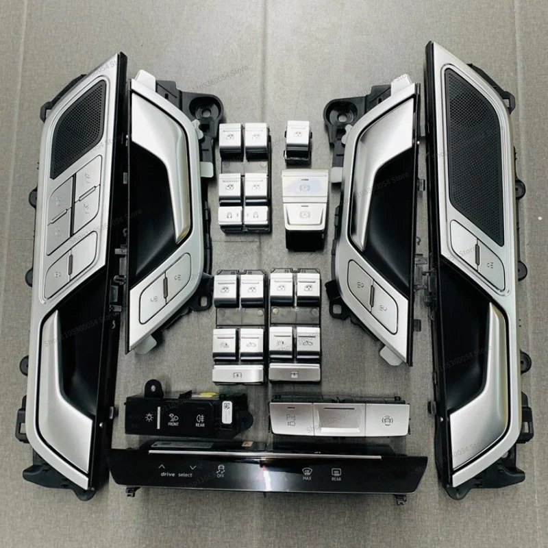 For A6L/A7L Full Car 18 Piece Switch Upgrade Chrome Lifter Switch, Electroplated High-matching Touch Button