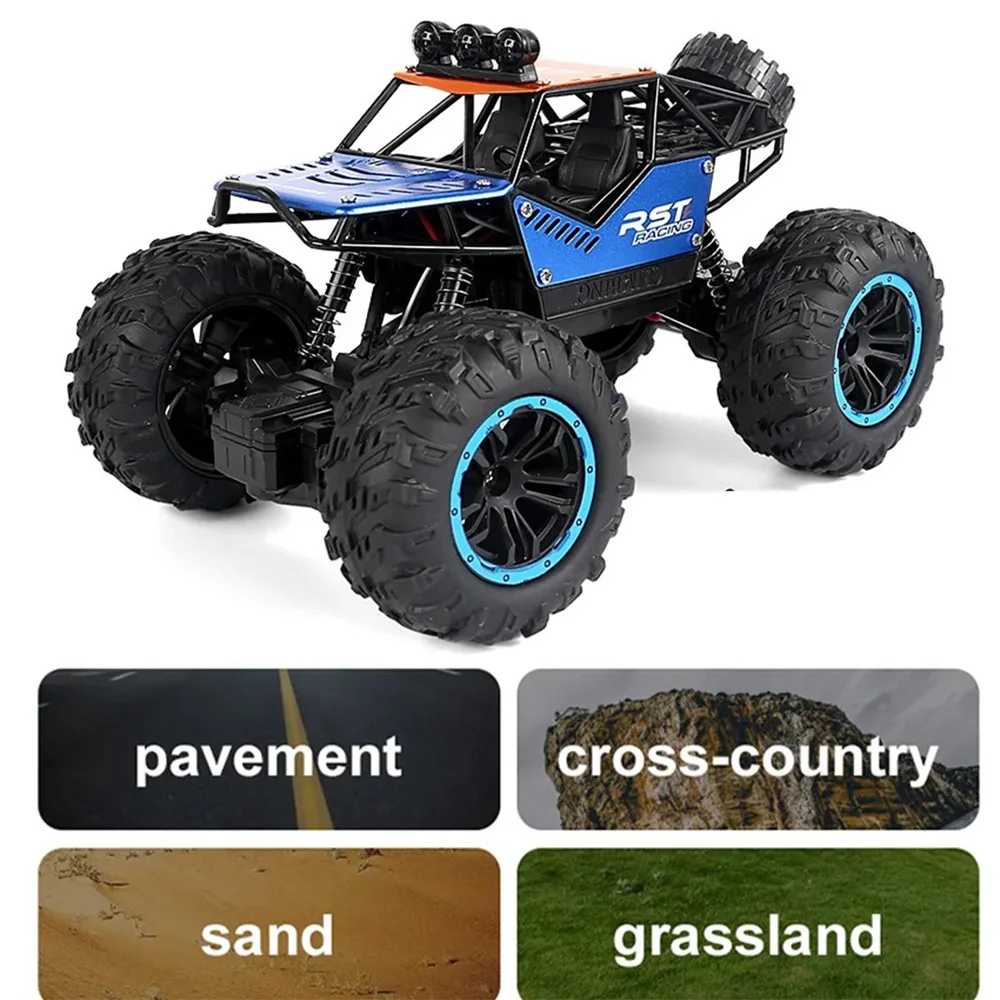 

Радиоуправляемая внедорожная машина Rock Crawler & Monster Truck 1:18: подкоряйте каждый место