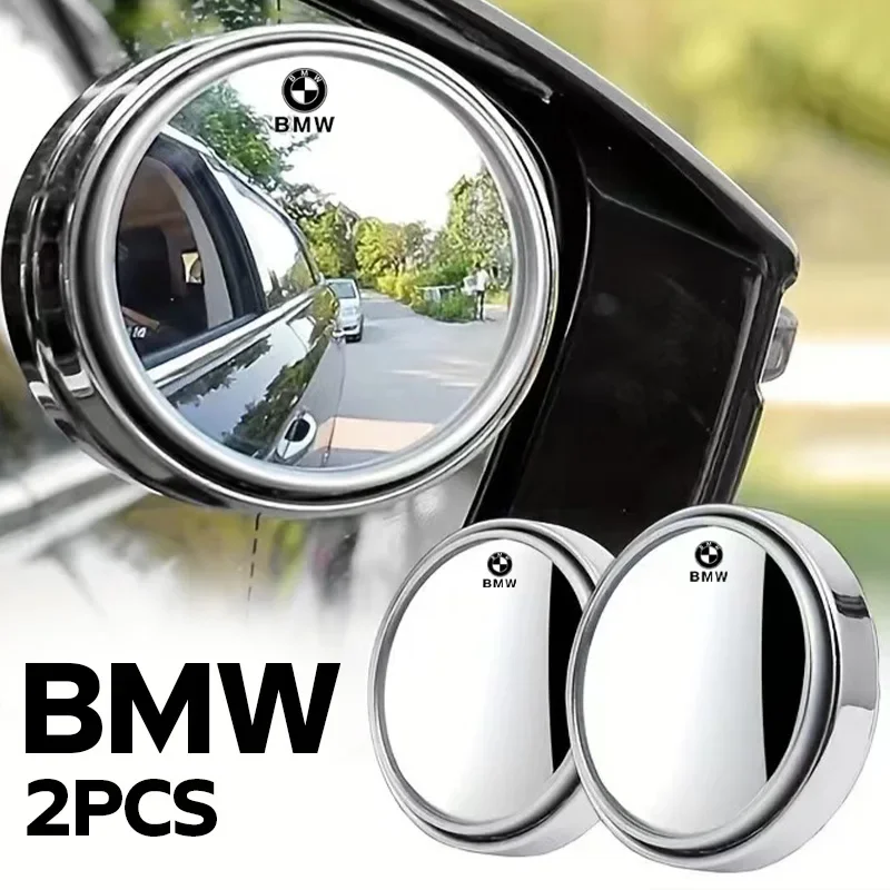 

2Pcs Car Wide-angle Adjustable Clear Rearview Auxiliary Mirror For BMW F30 F10 E90 E46 E60 E70 E39 E36 E87 X7 E92 E91 E28 X3 X1