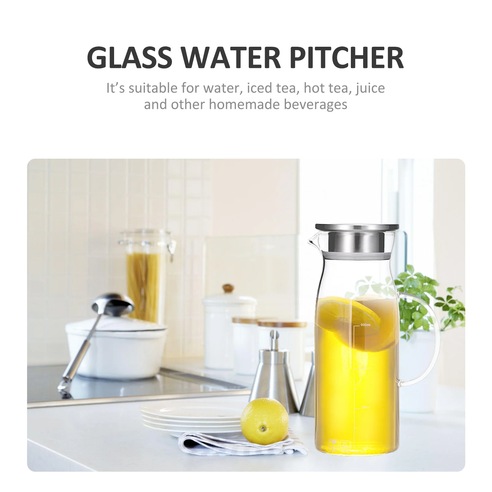 

Transparent Glass Pitcher Sturdy and for Long Time Use Ideal for Water Iced Tea Hot Tea and More Water Pitcher