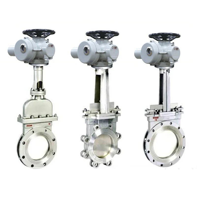 

High Quality 12-Inch Stainless Steel Electric Knife Gate Valve With Flange Type For Gas Media