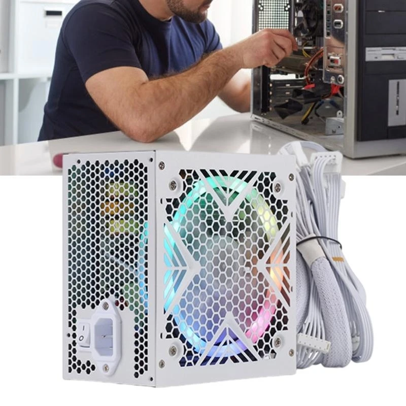 

550W Gaming Power Supply Featuring Advanced Cooling And Colorful LED Illuminating with 24Pin(20+4Pin）8Pin Port