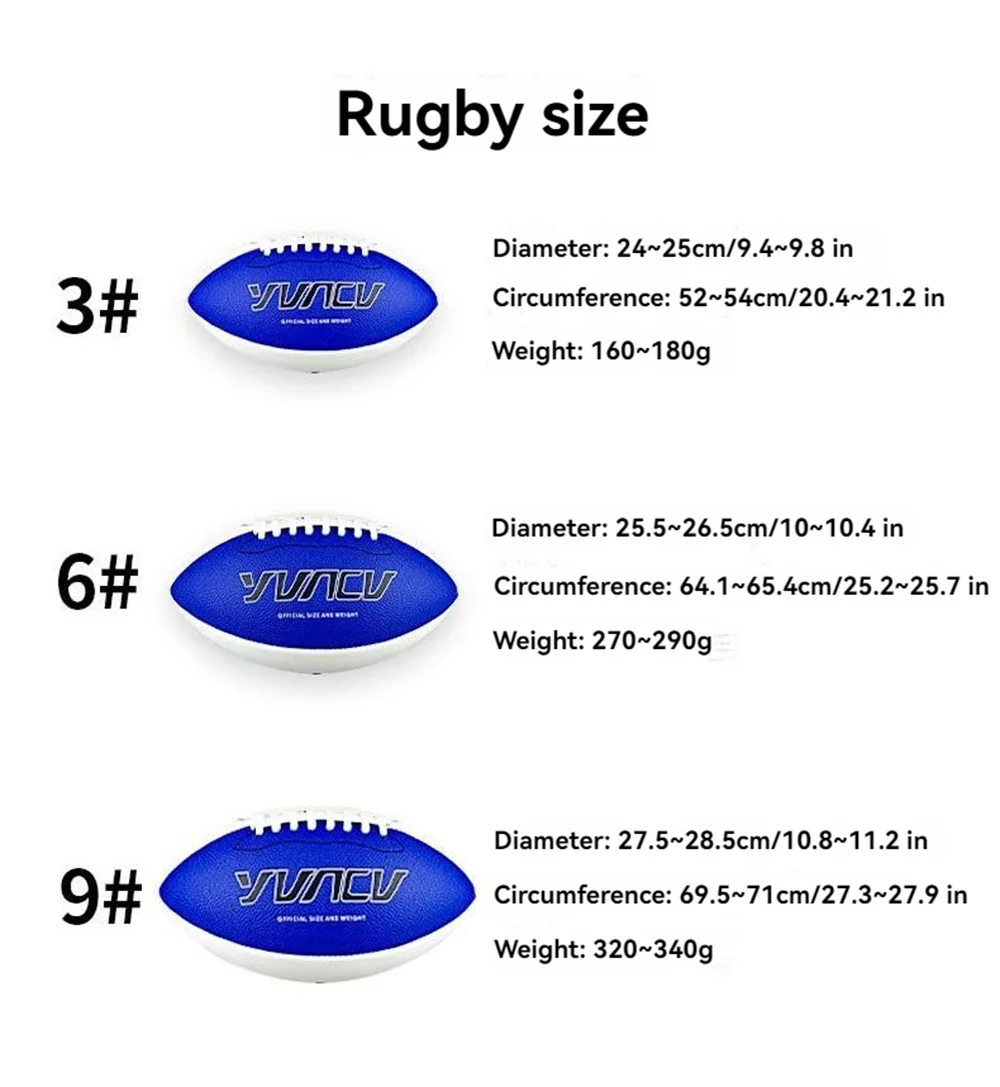 Official Size And Weight Size #9 Rugby Adult Children American Football Standard Match Training Olive Ball