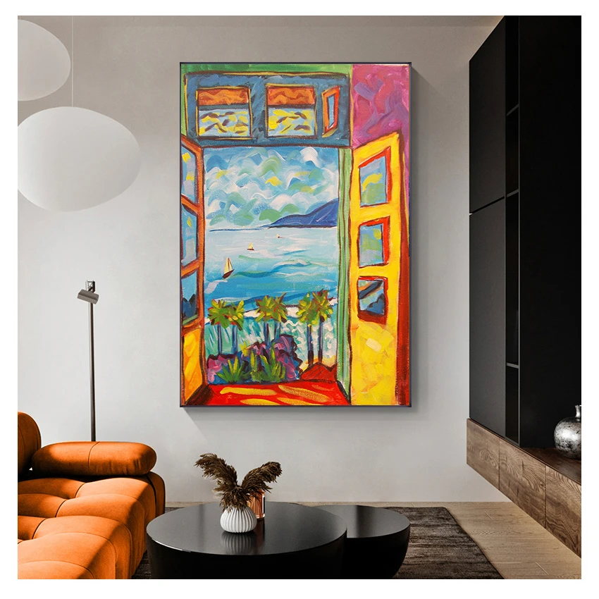 2026 new Painting Sight Outside The Window Wall Art Canvas Posters And Prints