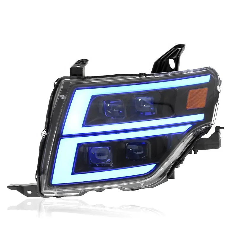 BR  JUSHUN Auto-adjustable Four Lenses Headlights for  Pajero V97 Newly  2007-2020 12V Voltage Bulb Type