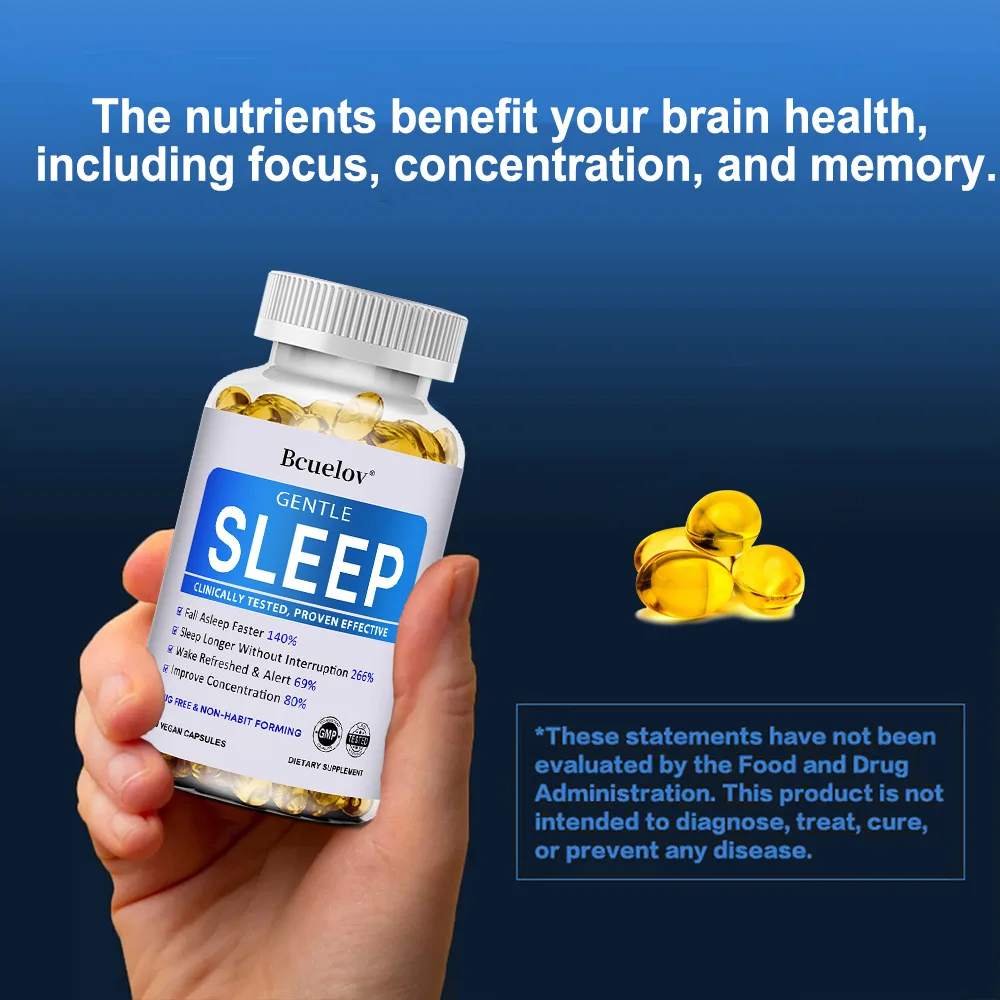 Melatonin Supplement - with Ashwagandha, Magnesium, Stress Relief, for Healthy Sleep Cycle, Enhance Immune Function