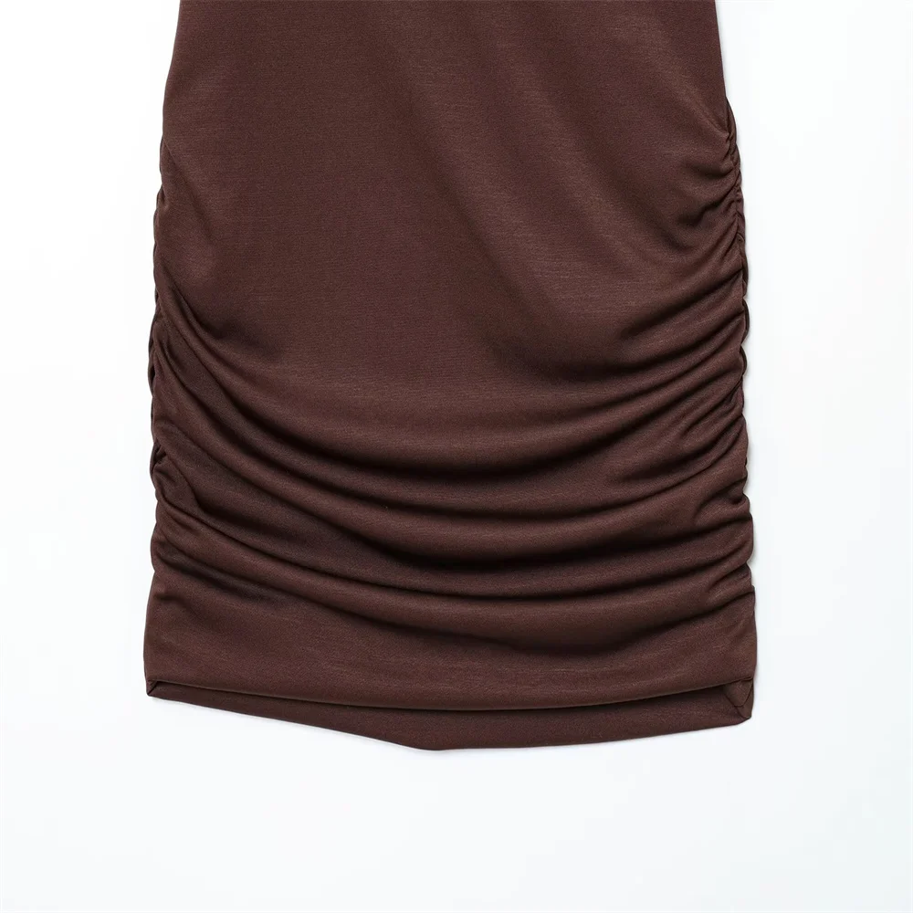 여름 신상 여성 패션 유럽 및 미국 스타일 원형 비대칭 스트레이트 튜브 드레스