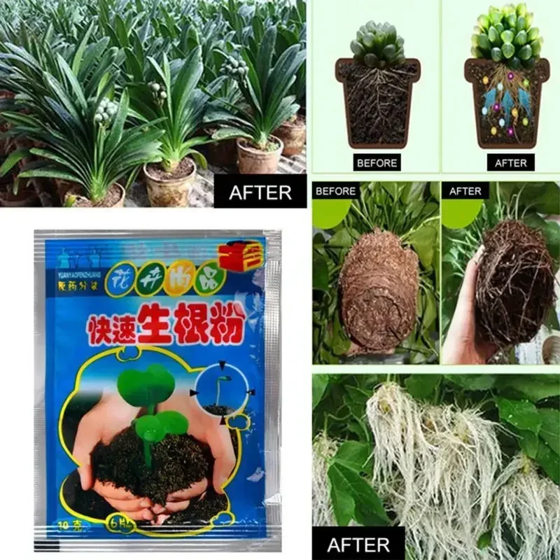 5PCS Fast Powder Rapid Rooting Agent Hormone Growing Fertilize Root Seedg Germination Plant Garden Supplies