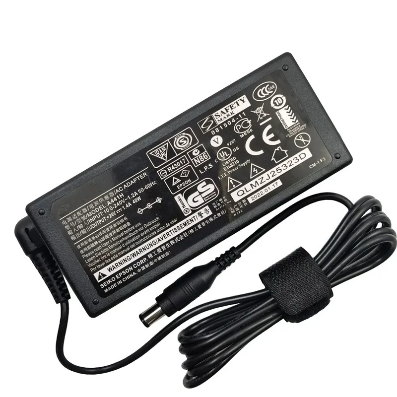 24V 1.4A 1.3A 1.37A A441H A291E Original AC Adapter for Epson Scanner & Printer J143A 2480 3590 4490 V500 V550 GT-1500/GT-2500