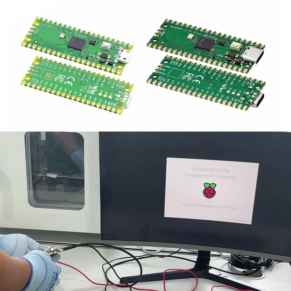 الملحقات الأصلية Raspberry Pi Pico Board RP2040 Type-C Raspberry Board لتقوم بها بنفسك لوحة دارات مطبوعة قابلة للبرمجة لـ raspberry pi #4