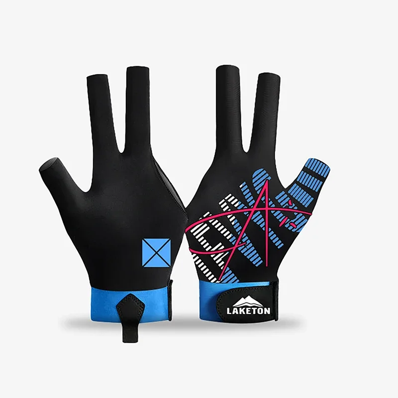 Guante de billar de mano izquierda, guante de billar de tres dedos, pegatinas antideslizantes, guantes de entrenamiento de billar elásticos, 1 ud.