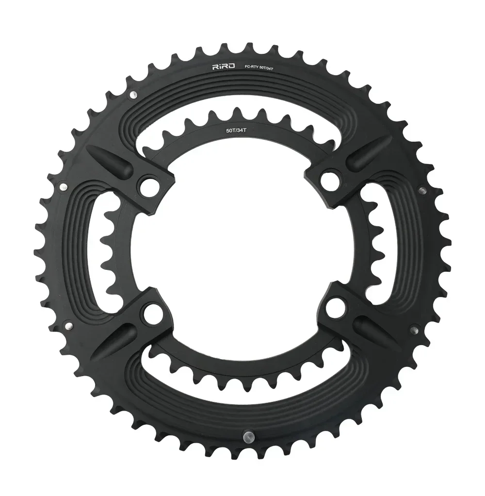 10/11/12S Rennrad-Kettenblatt mit 4 Schrauben, 110BCD, für 105 FC-R7000 / ULTEGRA FC-R8000 / DURA-ACE FC-R9100, Asymmetrisch 50-34T 52-36T 53-39T – Detail 13