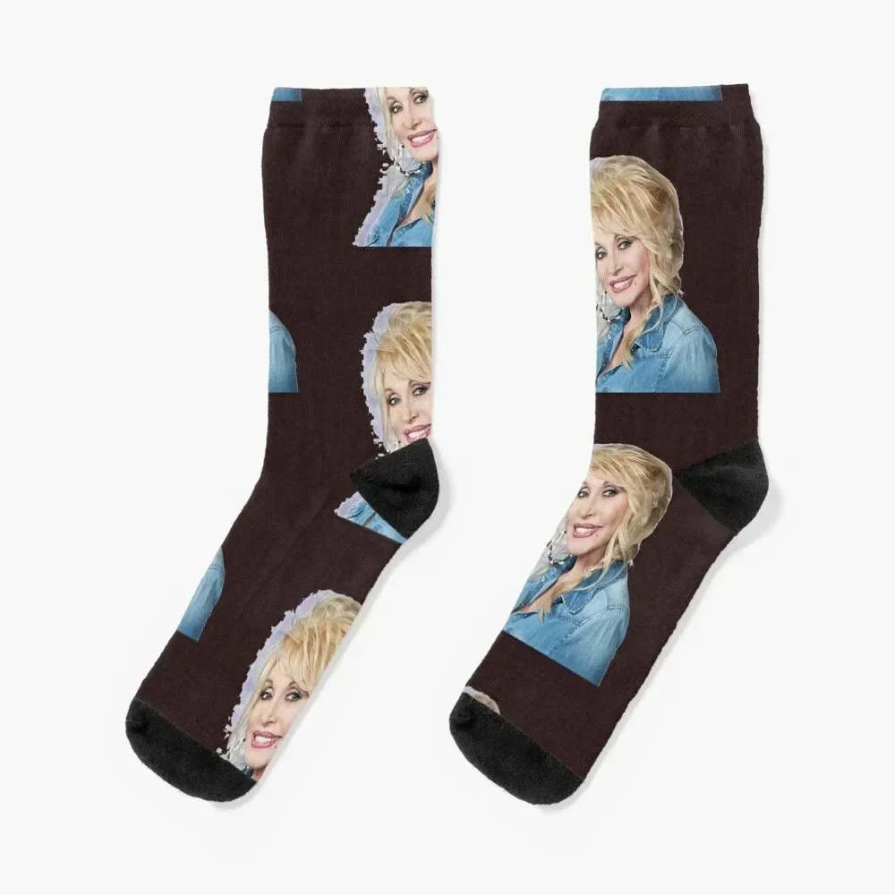 

Nice Portrait of Dolly in Jeans Socks basketball halloween short funny sock Socks Ladies Men's