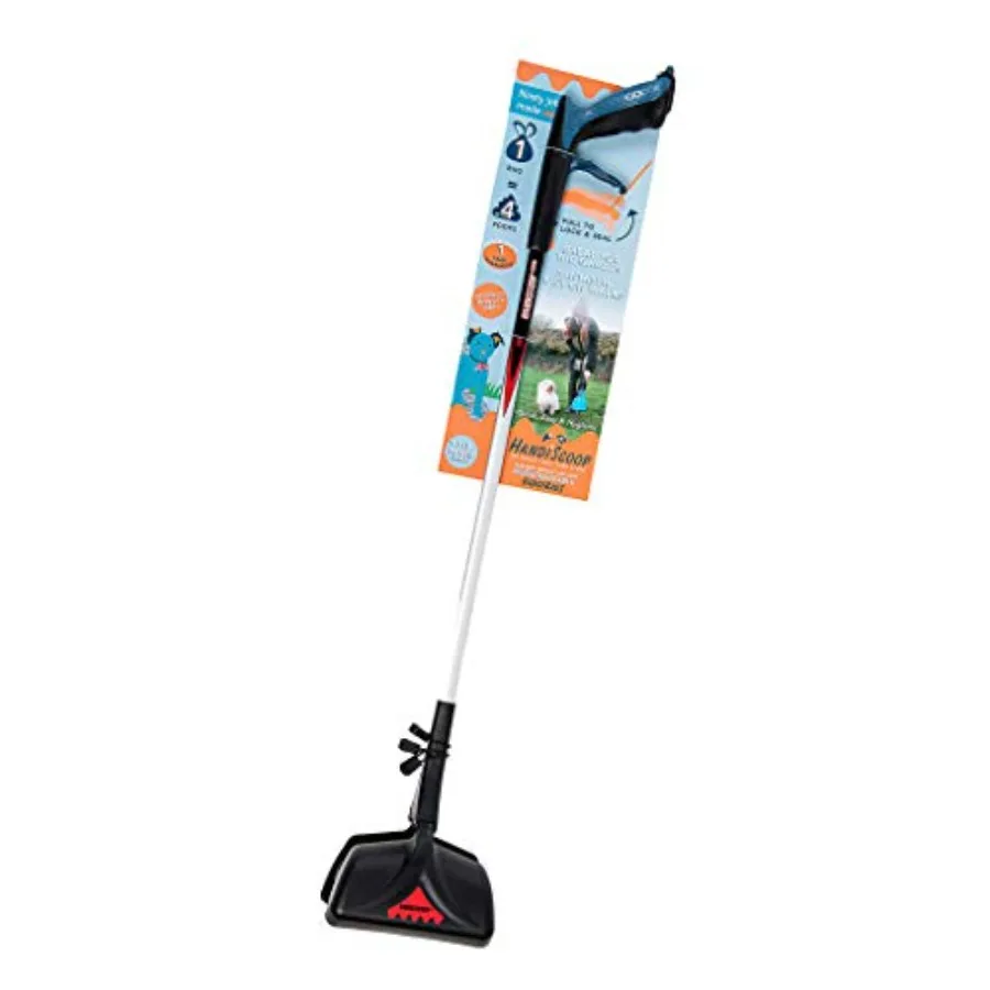 

Outdoor Pooper Scooper with 80 Bags - Durable Plastic Design in Black for Easy Waste Cleanup