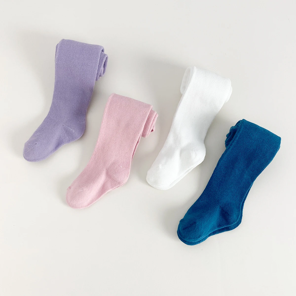 4 Stück Strumpfhosen für Kleinkinder, Mädchen, einfarbig, Basic-Leggings, mittlere Dicke, passend zu allen Anlässen – Detail 4