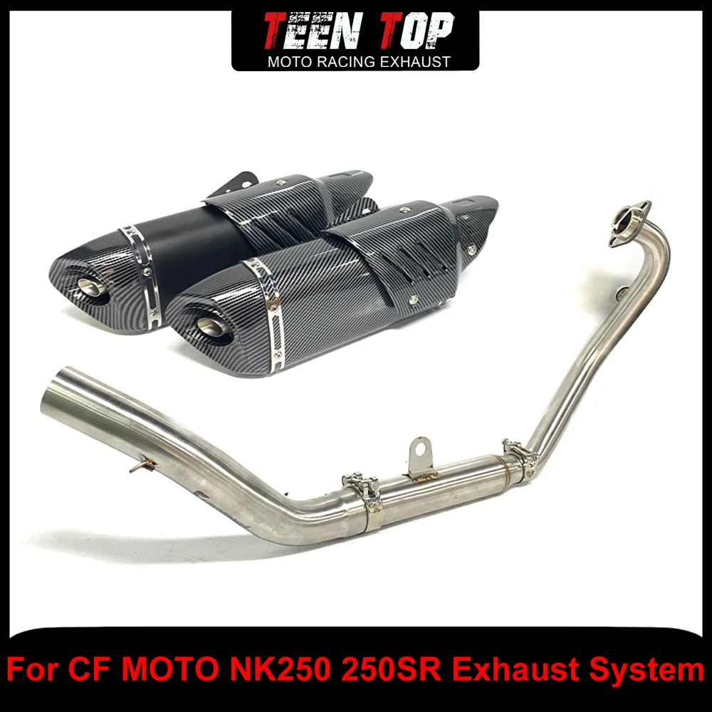 Stainless Steel For CF MOTO NK250/250SR Exhaust Systems Front Link Pipe Moto 51mm nk250 Exhaust Pipe Moto Silencieux Muffler