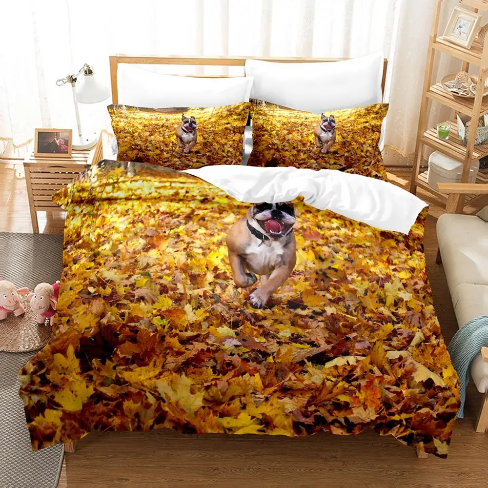 

3D The Bulldog Bedding Sets Duvet Cover Set With Pillowcase Twin Full Queen King Bedclothes Bed Linen