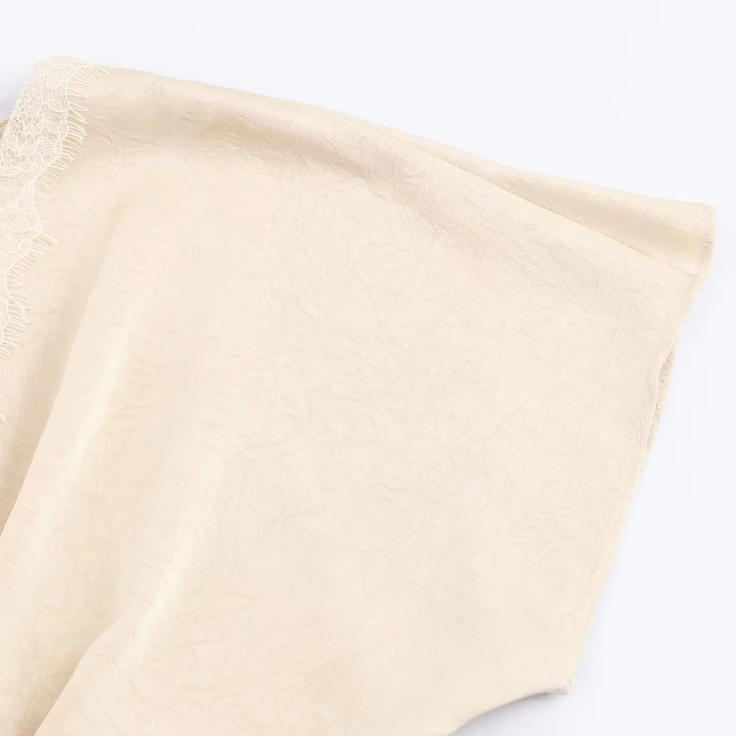 KASLEAD Nuovo Midi Dr da donna impreziosito da volant in raso di seta con texture Colore Colion 6577 Faionable Ci Commute