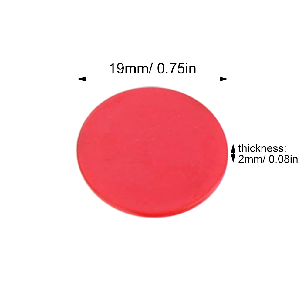 100Pcs 19mm Transparent 4 Color Counters Clear Counting Chips Plastic Markers for Math Poker Game