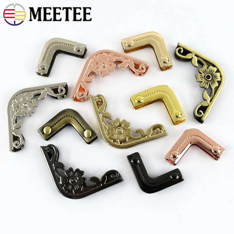 Metal Buckles for Bag Strap Corner Protector Decorative Clasp Purse Edge Cover Buckle Hooks Leather End Stopper DIY Accessories